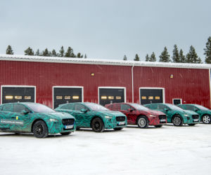 Jaguar I-Pace w ośrodku testowym w Szwecji