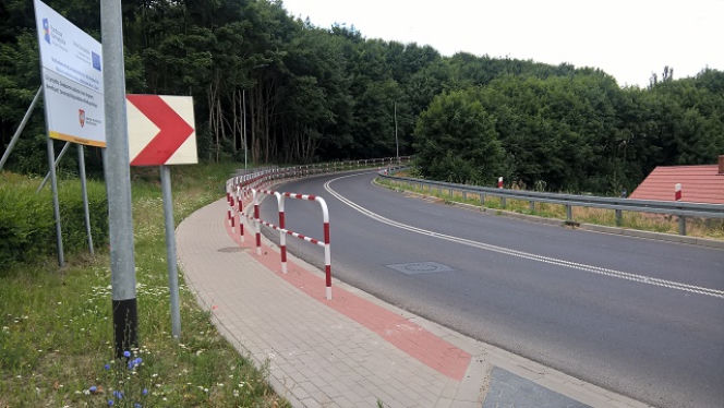 Droga wojewódzka Międzychód - Ujście po remoncie. Był on możliwy dzięki dotacjom