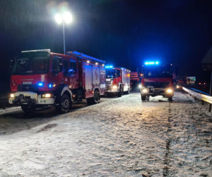 Kolizja ciężarówki na A4