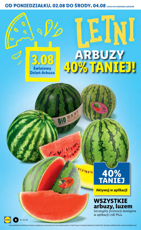 Promocje w Lidlu do środy 4.08
