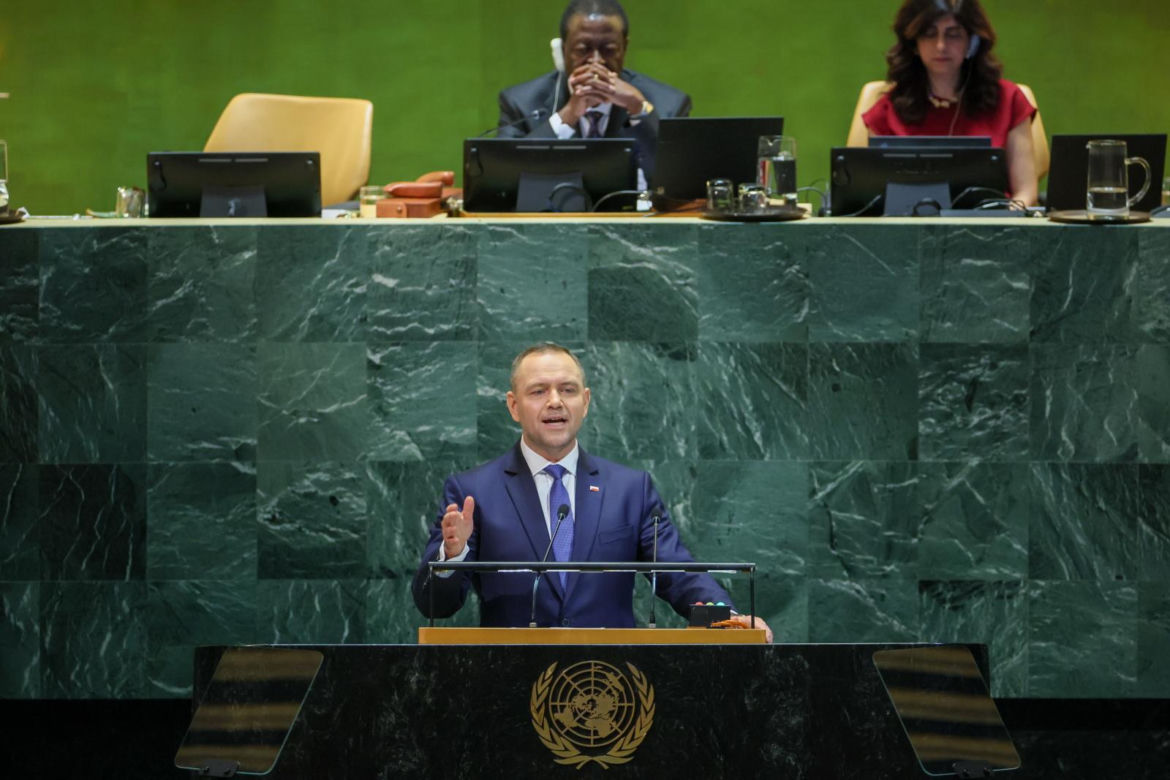 Prezydent RP Karol Nawrocki podczas 80. sesji ONZ w USA