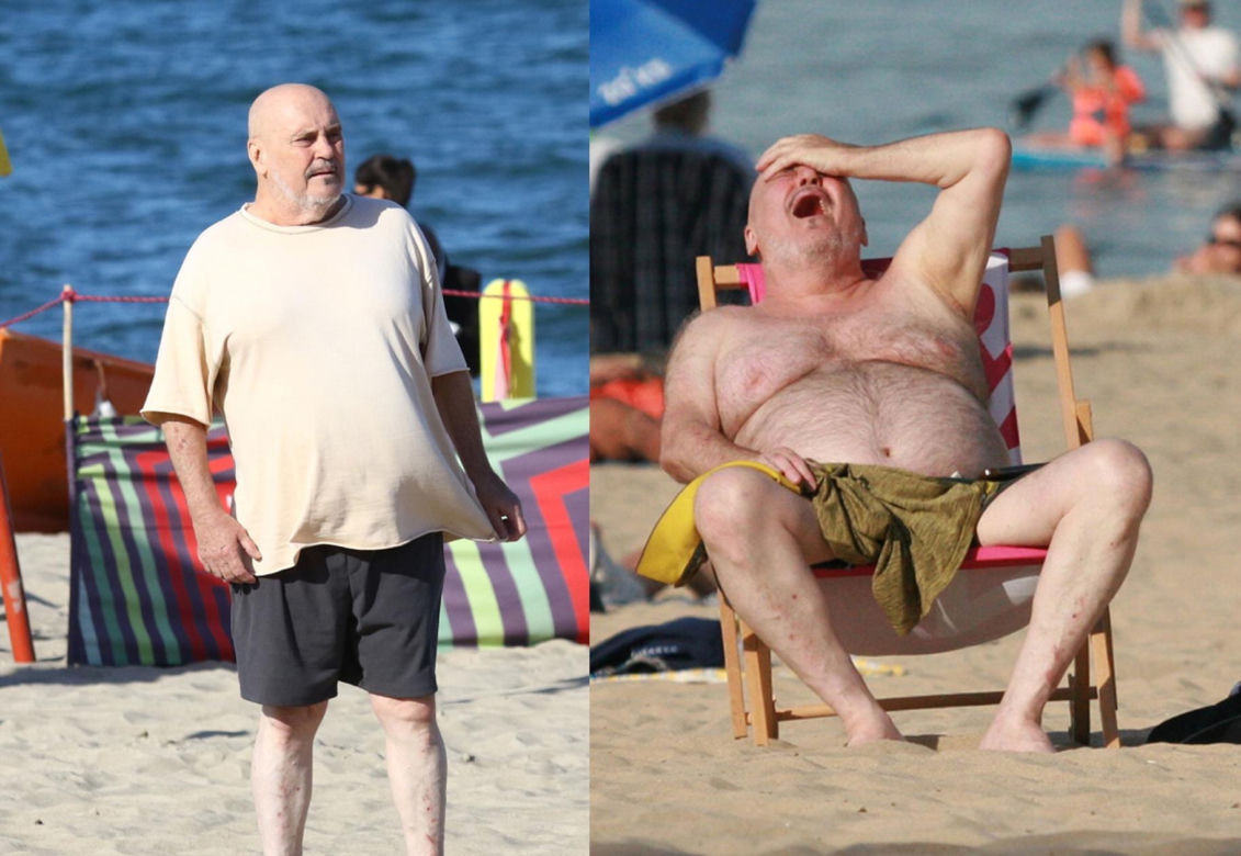 Marian Lichtman na plaży