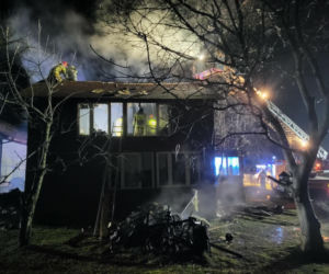 Pożar domu w Tarczku