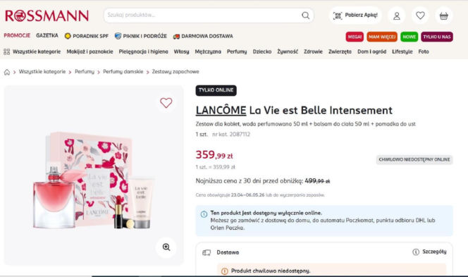 Kultowe perfumy Lancôme na promocji w Rossmannie. Ten klasyk pasuje na każdą okazję
