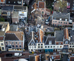 Dwa wybuchy i wielki pożar w centrum Utrechtu. Co najmniej jedna osoba ranna