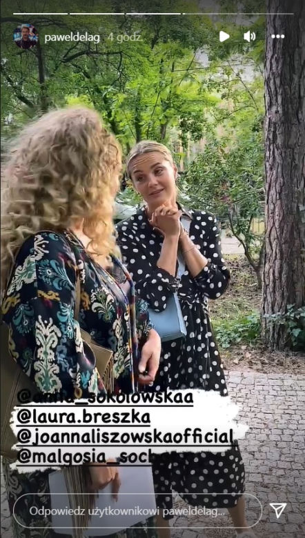 Przyjaciółki 20 sezon na planie: Patrycja (Joanna Liszowska), Inga (Małgorzata Socha)
