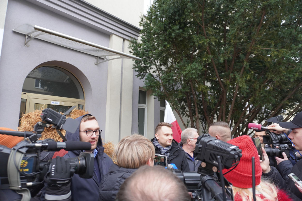 Protest rolników w Białymstoku. Przemarsz ulicami miasta 4 marca