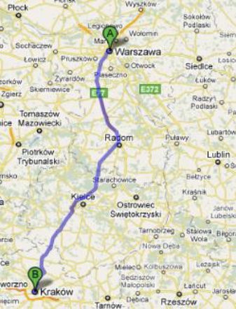 Trasa E77 Warszawa-Kraków