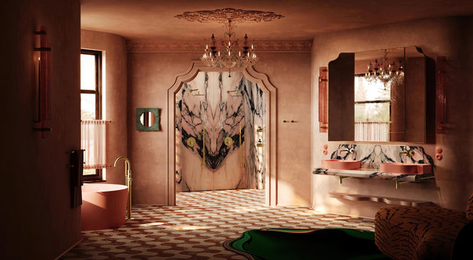 Różowa łazienka od Omnires