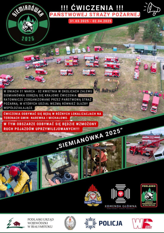 Krajowe ćwiczenia ratownicze "SIEMIANÓWKA 2025"