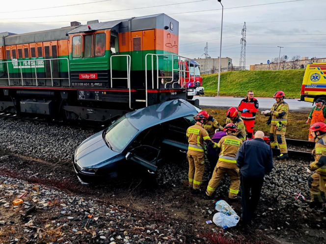 Polkowice. Wypadek na przejeździe kolejowym