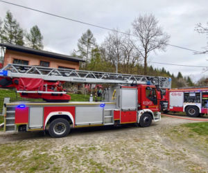 Pożar domu w Brennej