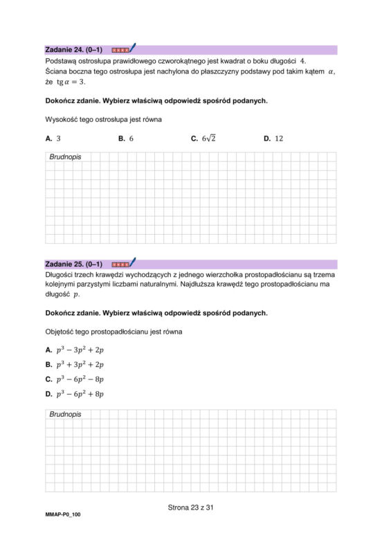 Matura próbna matematyka 2024 - arkusz CKE 6.12.2024