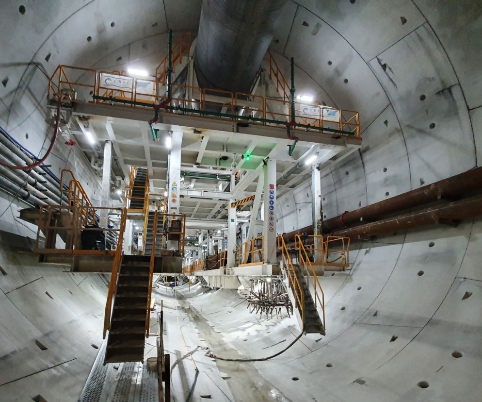 Budowa tunelu pod Świną - sierpień 2021