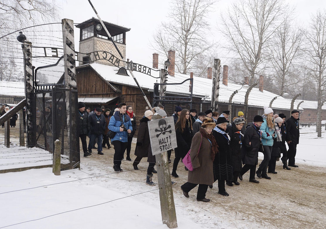 Rocznica wyzwolenia niemieckiego nazistowskiego obozu koncentracyjnego i zaglady Auschwitz