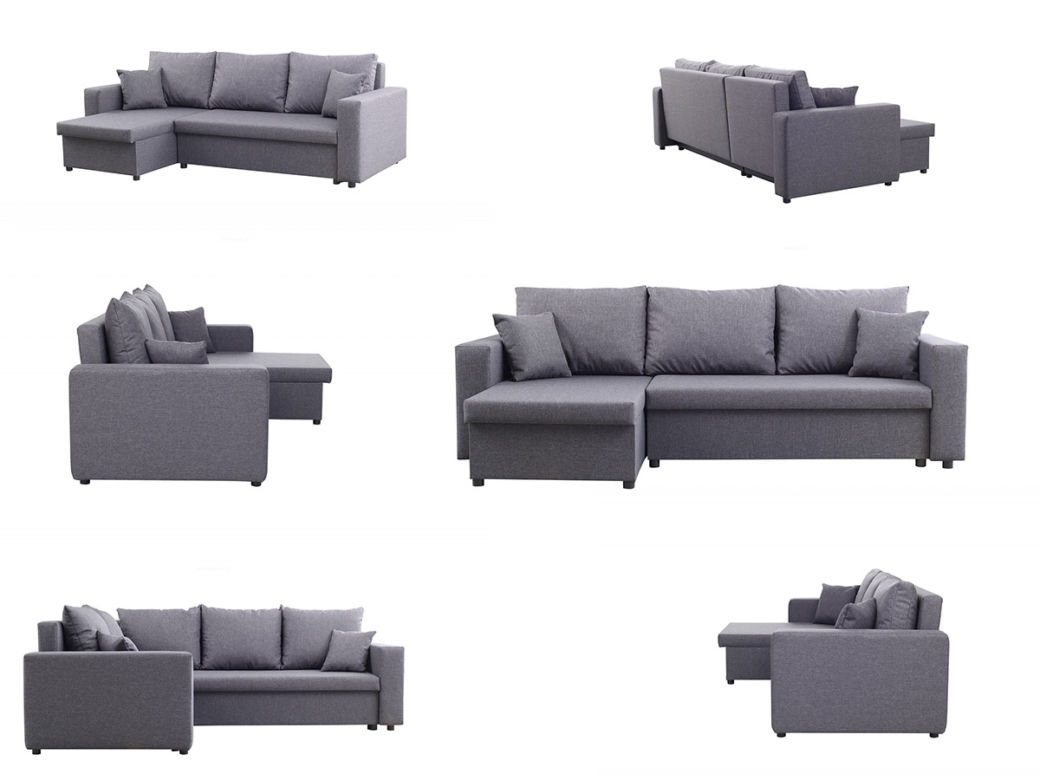 Szara sofa do salonu