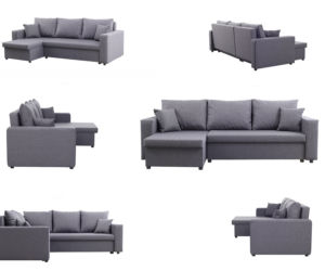Szara sofa do salonu