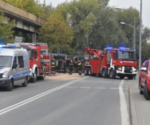 Wypadek ciężarówki