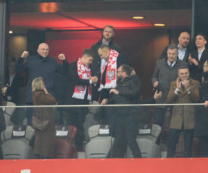 Karol Nawrocki i Przemysław Czarnek na mecze Polska - Albania