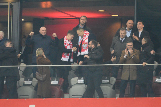 Karol Nawrocki i Przemysław Czarnek na mecze Polska - Albania