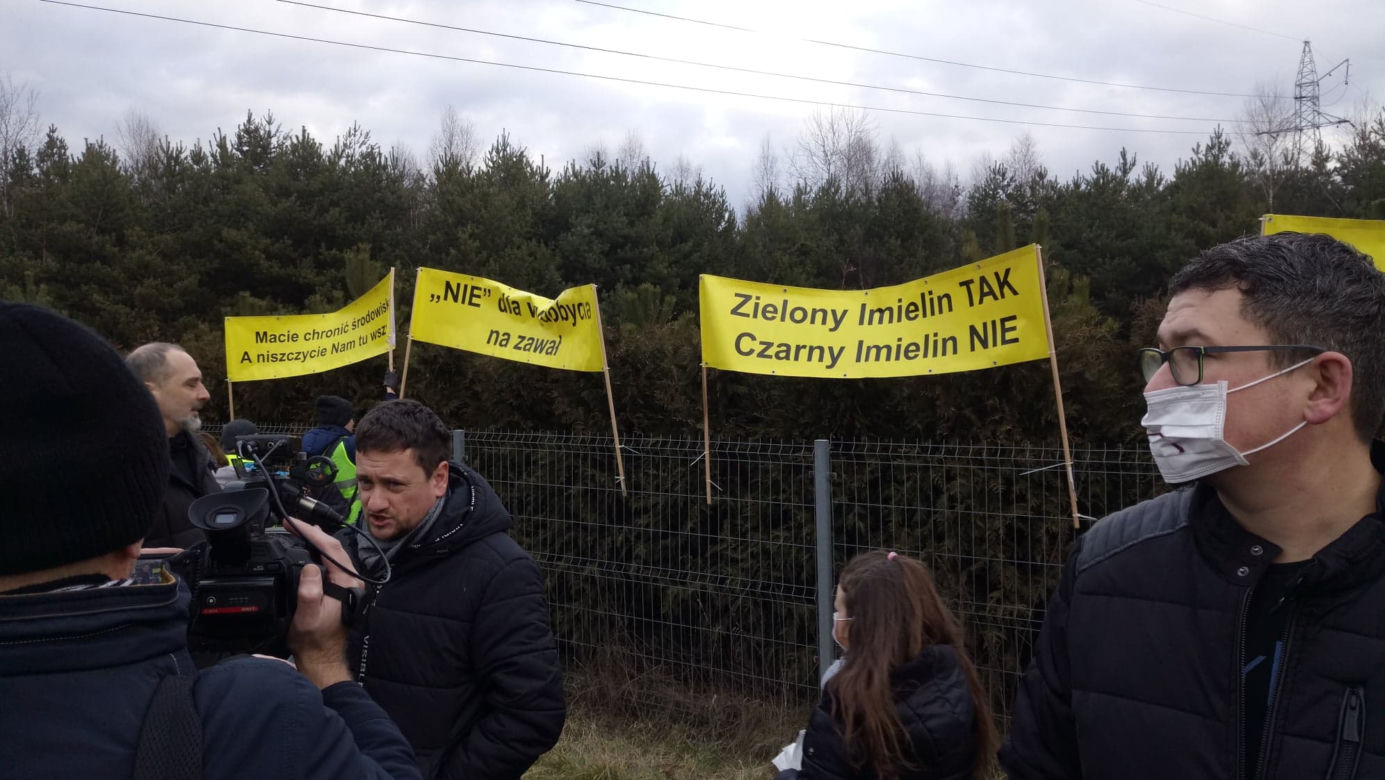 Protest w Imielinie