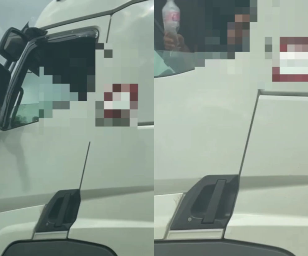 Kierowca TIR-a rzucał przedmiotami w jadące obok BMW. Straty na 15 tys. złotych [WIDEO]
