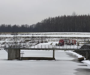 Symulacja akcji ratunkowej na zbiorniku Korzeń w Skrzyszowie