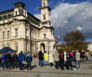 Ewakuacja ratusza w Nowym Sączu 