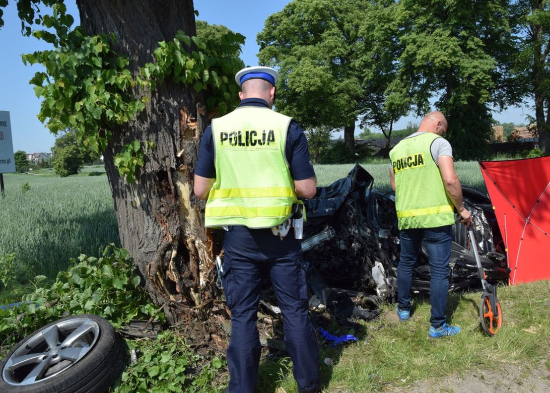 Z Audi A6 został tylko tył. Kierowca zginął na miejscu