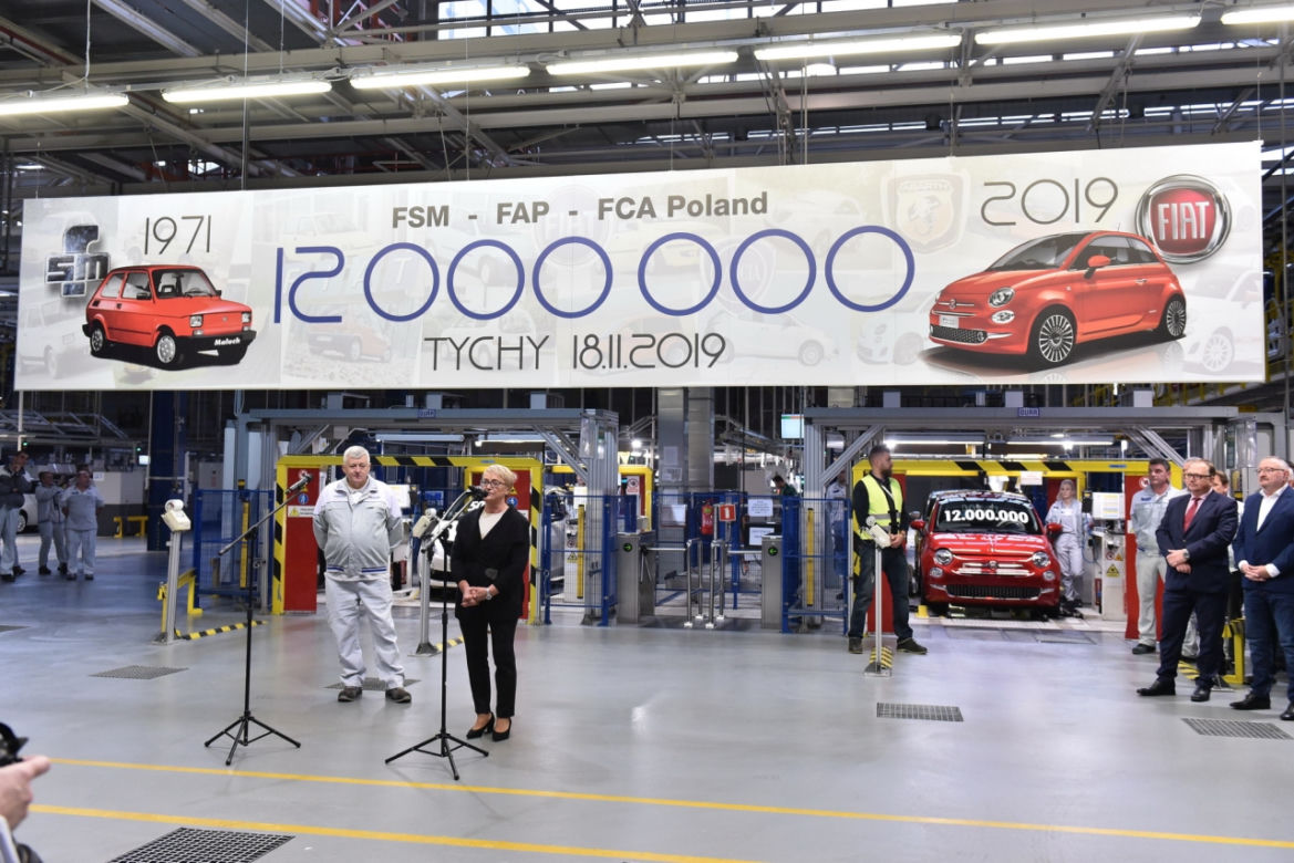 Wyprodukowano 12-milionowy samochód w fabryce Fiat Chrysler Automobiles w Tychach