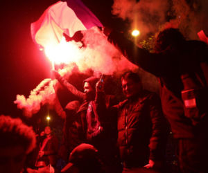 Paryż po meczu Francja Maroko podczas mistrzostw świata FIFA Katar 2022