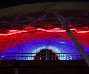 Spektakularna iluminacja Teatru Letniego w Szczecinie