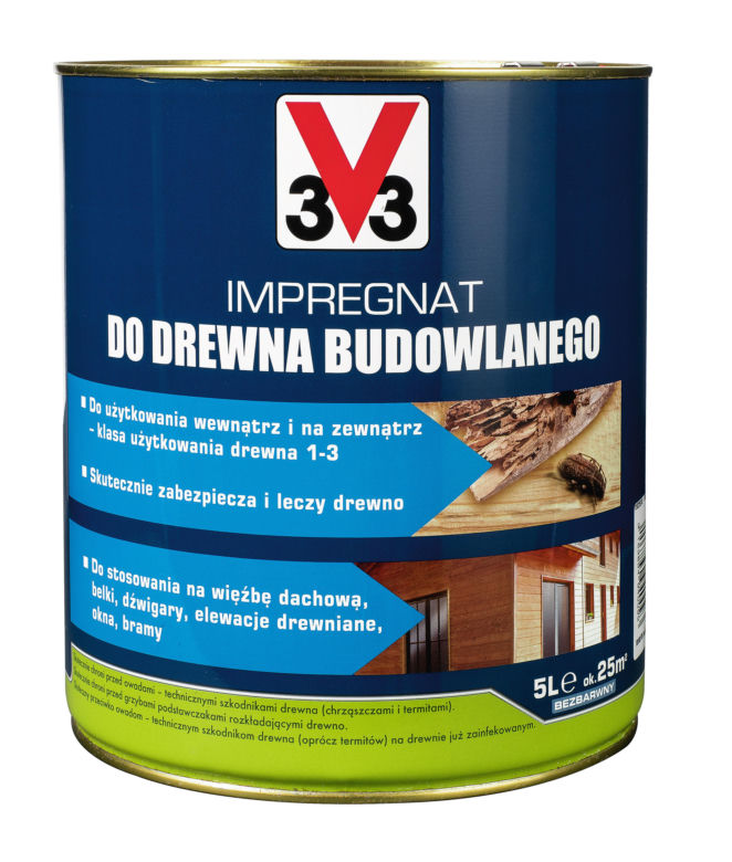 V33 Impregnat do drewna budowlanego (wodne impregnaty techniczne do drewna konstrukcyjnego)