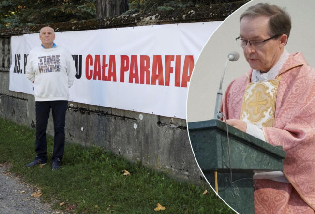 Ksiądz zgodził się na wygnanie. Parafianie żądają jego powrotu