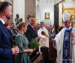 Karol i Marta Nawroccy na obchodach Święta Wojska Polskiego