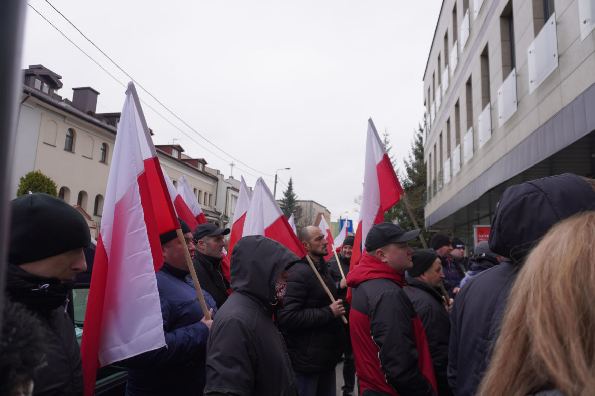 Protest rolników w Białymstoku. Przemarsz ulicami miasta 4 marca