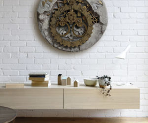 Duży zegar ścienny loft