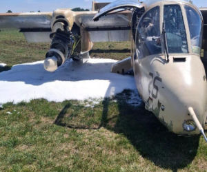 Incydent podczas treningów przed pokazami Antidotum Airshow w Lesznie. Samolot wylądował bez podwozia