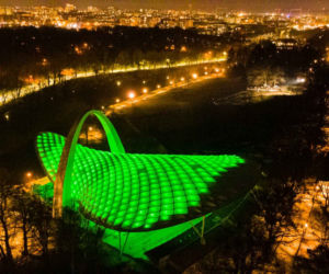 Spektakularna iluminacja Teatru Letniego w Szczecinie
