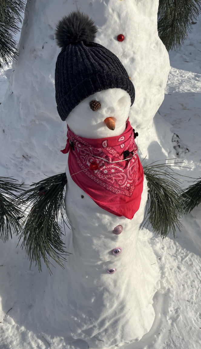 Rodzina bałwanów w Lublinie. Państwo Wrońscy zbudowali zimowy hit osiedla
