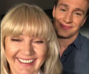 Na dobre i na złe po wakacjach 2019. Michał (Mateusz Janicki), Barbara Wilczewska (Agnieszka Pilaszewska)