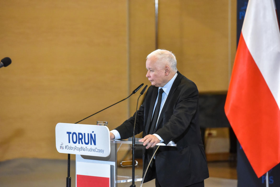 Jarosław Kaczyński na spotkaniu w Toruniu odpowiedział na pięć pytań publiczności