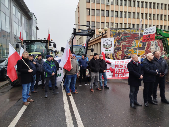Rolnicy z regionu Siedleckiego protestowali w Siedlcach