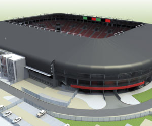 Stadion Miejski GKS Tychy. Autorem projektu jest PERBO-PROJEKT