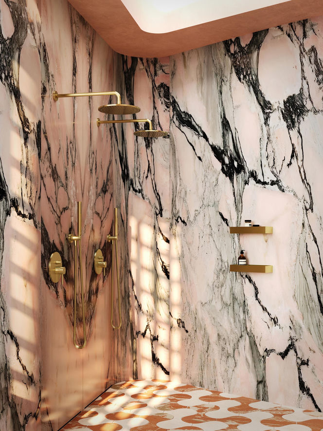 Różowa łazienka od Omnires