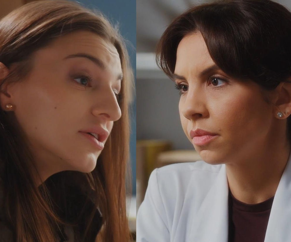 Dwie młode kobiety, Anka i Aneta, patrzą na siebie z troską, widoczne są ich twarze z bliska, co sugeruje intensywną rozmowę. Scena z serialu M jak miłość ilustruje moment, gdy Anka zacznie nachodzić Anetę. Więcej o ich relacji dowiesz się na Super Seriale.