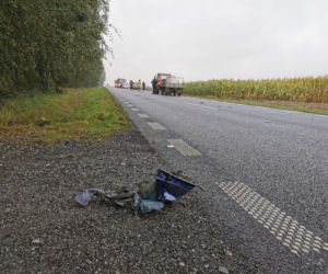 Traktor wjechał w osobówkę. Rodzeństwo z gminy Włoszakowice trafiło do szpitala