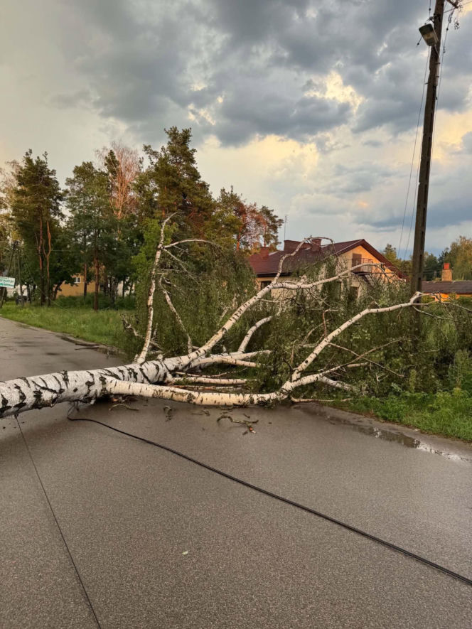 Skutki burz w Siedlcach i powiecie siedleckim