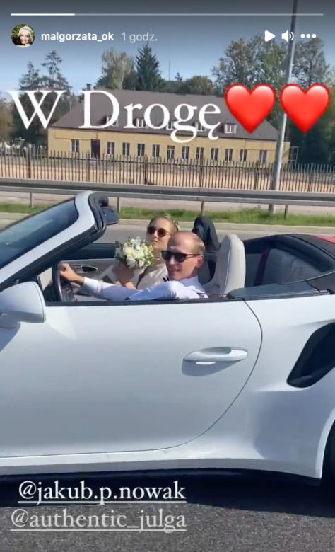 Julia Królikowska pojechała do ślubu Porsche 911 Turbo S Cabriolet