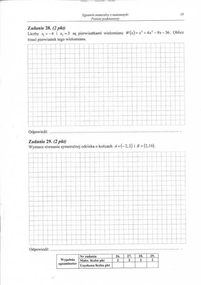 Matura 2012 matematyka podstawowy 